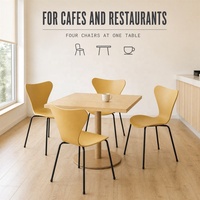 Chaises de restaurant modernes, chaise de salle à manger contemporaine avec pieds en métal pour café, hôtel, salle à manger