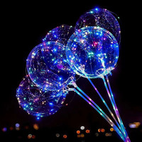 Ballon Bobo LED de haute qualité, jouet lumineux, bâton lumineux, boule transparente pour les décorations de Noël, de mariage, de la Saint-Valentin et de fêtes