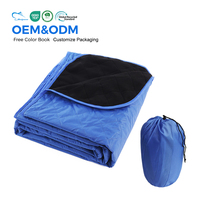 Couverture polaire matelassée en polyester imperméable à double couche, personnalisable avec logo, idéale pour le voyage, le pique-nique et le camping – Meilleure vente