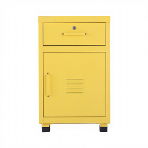 Colorful Modern Foldable Steel <b>Cabinet</b> <b>Locker</b> Storage Cupboard Bedside Stand Metal Flower Stand for Workshop Gym School - Product Image 1
