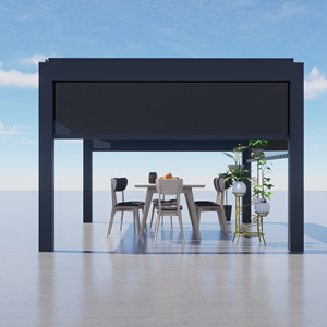 Bioclimatic เพอร์โกลาลานอลูมิเนียมกันน้ำสำหรับสวนกลางแจ้งบานเกล็ดหลังคาศาลากลางแจ้ง - Product Image 2