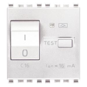 Disjoncteur miniature 1P+N C16 6mA blanc avec bouton de test pour la sécurité électrique - Product Image 1