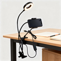 Anneau lumineux 3-en-1 avec microphone et clip, lumière LED beauté portable avec télécommande, alimentation USB pour TikTok, diffusion en direct, selfie et photographie