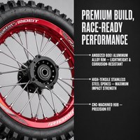 Nouvel ensemble de roues de moto en alliage d'aluminium professionnel 12/14 pouces 60/100-14 80/100-12