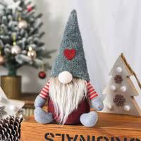 Poupée Noël sans visage, elfe en peluche Rudolph, style européen et américain, ornement décoratif créatif, vente en gros pour sapin de Noël