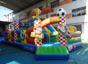 Campeonato de fútbol inflable de nuevo diseño, carrera de obstáculos inflable, boncy inflable con castillo de salto deslizante - Product Image 4