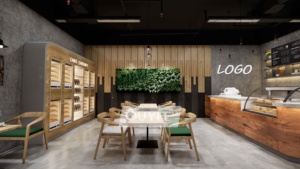 Cafetería comercial moderna personalizada, diseño de interior, tienda de café de lujo, diseño de mostrador para la venta - Product Image 4