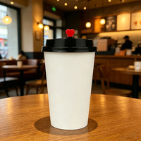 Gobelet en papier kraft à paroi simple, recyclable, de qualité alimentaire, jetable, 6oz 8oz 12oz 16oz 20oz, avec logo personnalisé, pour café chaud, avec couvercle