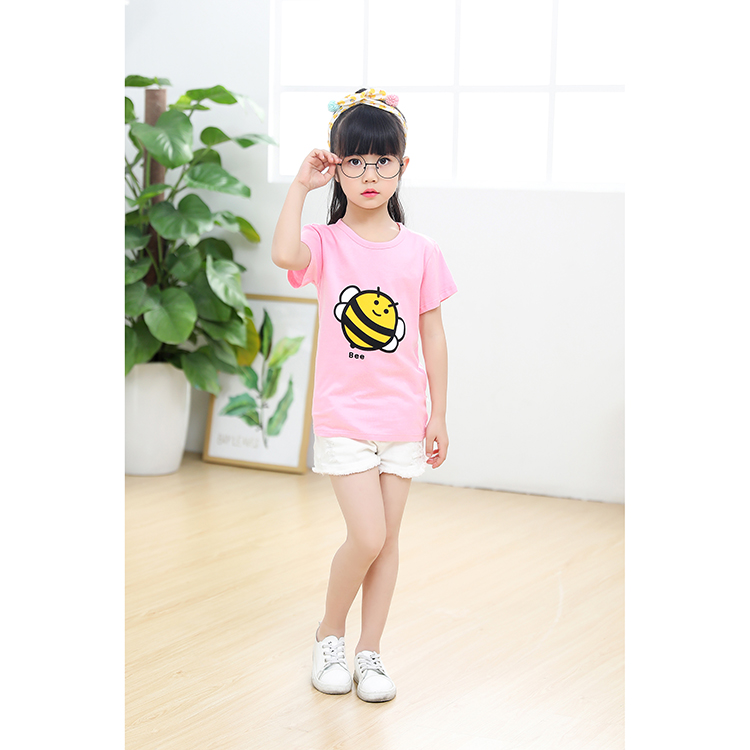 Детская Пижама из чистого хлопка с короткими рукавами высокого качества