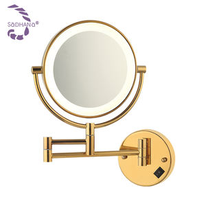 Miroir de maquillage moderne personnalisé en usine avec lumières petit rond encadré <span class=keywords><strong>douche</strong></span> sans buée miroir mural suspendu pour la décoration intérieure - Product Image 1