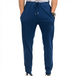 Pantalones Deportivos de Algodón Azul Marino para Hombre, Marca Index Apparel, Cintura Elástica con Cordón, Estilo Casual, Logotipo en la Pierna Derecha, para Otoño - Product Image 1