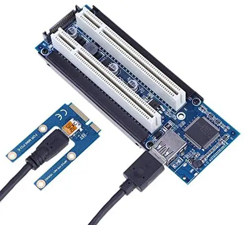 Mini tarjeta adaptadora PCI Express a PCI Dual, PCIe x1 a Router Tow 2, tarjeta elevadora de ranura PCI