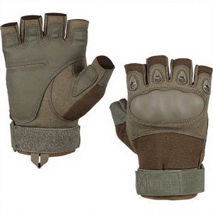 ถุงมือยุทธวิธีแบบครึ่งนิ้วคุณภาพสูง พร้อมฝ่ามือหนัง Amara ผ้าสะท้อนแสงกันน้ำ เหมาะสำหรับกีฬาปั่นจักรยาน ใช้ได้ทั้งชายและหญิง - Product Image 1