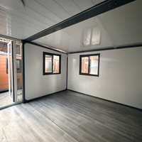 Maison conteneur modulaire en acier à double aile extensible et préfabriquée, installation rapide pour projets d'hébergement du personnel de motel