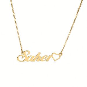 <b>Custom</b> Design Gold Stainless Steel <b>Name</b> <b>Necklace</b> 18K Gold Gold Plated Personalized Pendant Jewelry - Product Image 4