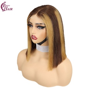 วิกผมบ๊อบแบบไม่มีกาวติด FH Wholesale Raw Vietnamese Hair พร้อมเชือกผูกผมด้านหน้าแบบ 5x5 # วิกผมบ๊อบผมแท้ราคาถูก p4/30 - Product Image 5