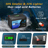 Batterie de stockage d'énergie solaire LiFePO4 à cycle profond 12,8 V 15 Ah