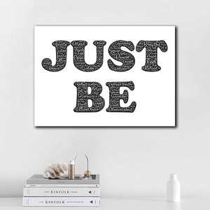 Usine Directement Ventes Juste Être Inspiraional Quetes Pour La Vie Quotidienne Ovale C Imprimé Toile Peinture Pour La Maison Hôtel Café Décor - Product Image 3