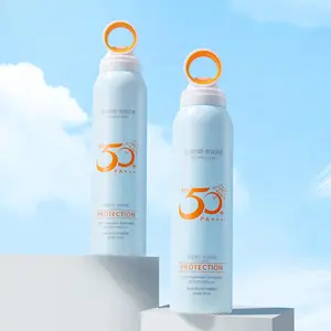 Bán buôn OEM kim loại chai phun đơn giản Kem chống nắng SPF 50 phổ rộng Kem chống nắng với Titanium Dioxide 5 ounce UV khối phun