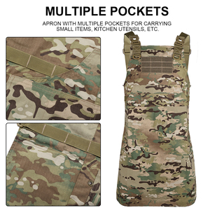 High Density Waterproof Durable Home Tactical <b>Bbq</b> Chef Camo Apron - Product Image 5