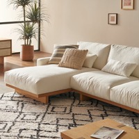 Canapé modulaire sectionnel en chenille anti-acariens avec port USB intégré, en forme de L, éponge haute densité, mobilier de maison élégant et haut de gamme
