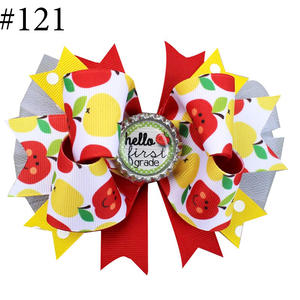 Arc de cheveux pour la rentrée scolaire, livre Apple <span class=keywords><strong>Libary</strong></span> bookver, arc de cheveux pour enseignant, accessoires de cheveux, nouvelle collection NO119-NO146 - Product Image 3