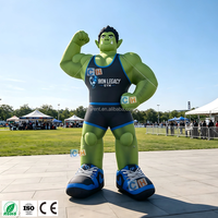 Mascotte géante gonflable de musculation personnalisée, personnage de bodybuilder gonflable imprimé sur mesure pour la publicité en salle de sport, la promotion d'événements en plein air