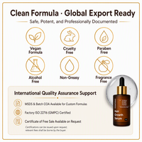 Ampoule de sérum capillaire multi-peptides OEM pour la densité des cheveux, 3% Redensyl, 5% Capixyl, 4% Anagain, 3% Procapil, 3% Baicapil, Vitalité et croissance au romarin