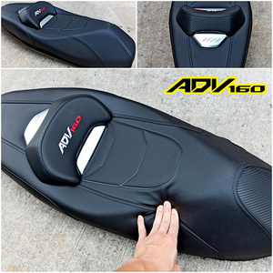 Siège de <span class=keywords><strong>moto</strong></span> personnalisé en cuir pour conducteur et passager, confortable, avec dossier pour Honda Adv160 - Product Image 3