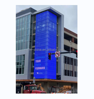 M-Shine Haute Luminosité Qualité Rideau P15.625 LED Film Transparent Étanche Maille Affichage Mur de Verre Extérieur Écran Clair