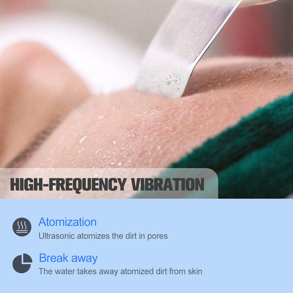 Профессиональный портативный электрический шпатель для пилинга кожи, ультразвуковой скребок для кожи лица