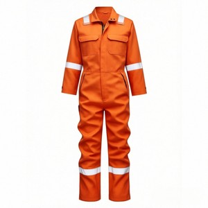 Combinaison de sécurité ignifuge orange NFPA2112 <span class=keywords><strong>ARC2</strong></span> 100% coton FR avec coutures soudées, résistante aux arcs électriques et réfléchissante, fournie directement par l'usine - Product Image 5