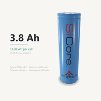 Cellules de batterie Li-ion Amprius SiCore 18650 3.6V 3.8Ah 280Wh/kg Haute Densité Énergétique Rechargeable pour Systèmes de Stockage Portable Domestique