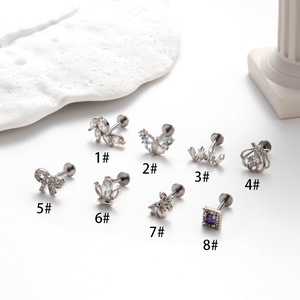 Piercing <span class=keywords><strong>de</strong></span> Titanio <span class=keywords><strong>Gaby</strong></span> ASTM F136 G23, Tipo Push Pin, 18g, Sin Rosca, Titanio Dorado, Labret, Pendientes <span class=keywords><strong>de</strong></span> Espalda Plana, Joyería Corporal al por Mayor - Product Image 5