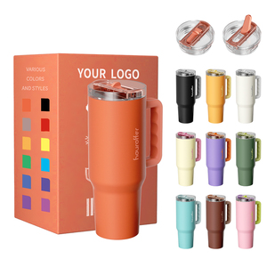 Bình giữ nhiệt Houroffer dung tích lớn 40oz có tay cầm và ống hút, làm bằng thép không gỉ hai lớp, dùng được cho nước nóng và lạnh - Product Image 1