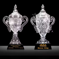 Trophée de cristal créatif haut de gamme roi grande médaille de championnat NBA Souvenir gravé trophée de jeux