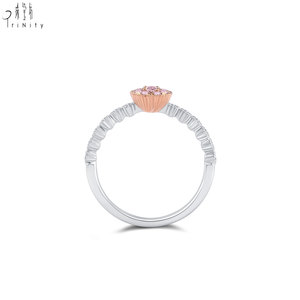 Anillo de Diamantes Rosados de Alta Calidad Increíblemente Hermosos, Serie de Anillos de Compromiso de Oro Sólido de 18K, Anillo de Diamantes Rosados Naturales Reales - Product Image 4