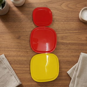 Assiette carrée en plastique de qualité supérieure de 10,5 pouces, fournisseur de vaisselle de qualité alimentaire, approvisionnement en gros - Product Image 2