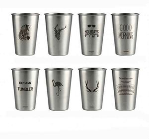 Modern Design Stainless Steel 350ml Tumbler with Vacuum Insulation and Handle/Lid for Beer Party Use - Product Image 1