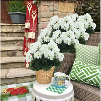 Fleurs artificielles en soie Hibiscus et Géranium très vendues pour la décoration de la maison, du salon et des mariages