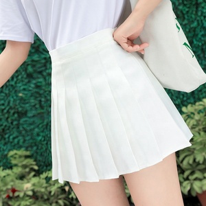 Hot Sale Wholesale Women Fashion A-line Side Zipper High Waisted Plain Mini <strong>Black</strong> <strong>Pleated</strong> <strong>Skirt</strong> Girls Short <strong>Skirts</strong> With Pants - Product Image 1