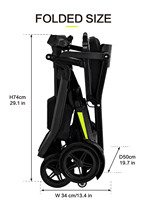 Nouveau Scooter Électrique Pliant Léger et Étanche en Alliage d'Aluminium à 4 Roues avec Batterie au Lithium 7,5 Ah – Modèle 2026 en Promotion