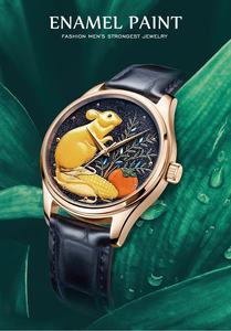 Montres personnalisées à mouvement mécanique à cadran <span class=keywords><strong>serpent</strong></span> ou souris Cadrans <span class=keywords><strong>serpent</strong></span> magistralement conçus Libérez la grâce des serpents - Product Image 4