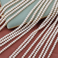 Perles d'eau douce naturelles blanches sans noyau, forme pomme de terre, qualité AA, 6-6,5 mm, pour matériel de bricolage, longueur 38 cm