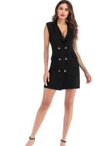 2019 primavera ed estate, novità da donna, <span class=keywords><strong>abito</strong></span> senza maniche, doppio petto, da donna - Product Image 6