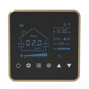 Controlador de ventilador de ventilación de aire fresco colorido de 4 pulgadas con VOC PM2.5 ventilador de temperatura y humedad termostato Wifi inteligente - Product Image 2