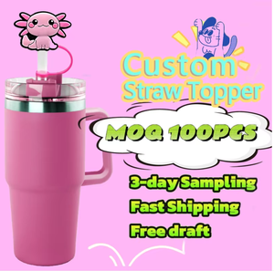 HYB Kuaji 2025 paja Topper personalizado 8mm <span class=keywords><strong>Rhea</strong></span> 20oz botella de agua Mardi Gras beber paja encanto - Product Image 2