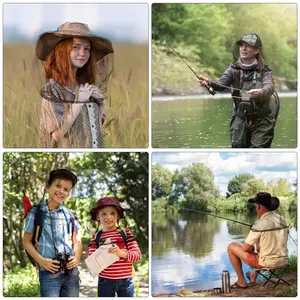 Chapeau de jardinage anti-moustiques avec filet de protection pour la tête, idéal pour la randonnée, le camping et la pêche - Product Image 3