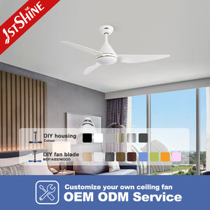 1stshine LED ventilateur <span class=keywords><strong>de</strong></span> plafond Smart App Control ABS lames 48 pouces Smart Life blanc ventilateur <span class=keywords><strong>de</strong></span> plafond lumière - Product Image 4