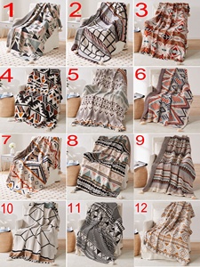 Couverture à motifs aztèques, jet chaud de Style Tribal traditionnel sud-ouest Navajo - Product Image 2